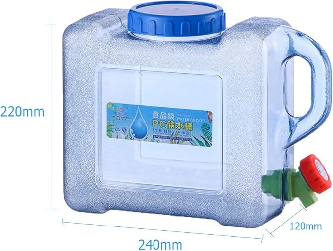 Water Storage Containers, Camping Water Container, Portable Water Tank with Faucet Camping Bucket with Tap Water Jug with Spigot BPA Free Emergency Water Storage for Outdoor Camping Hiking