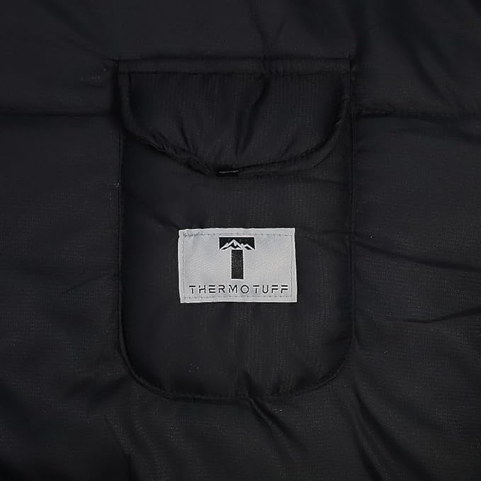 Thermotuff Wearable Sleeping Bag with Dual Hoodie, Zippered Arm Holes, Pockets & Adjustable Drawstring - Ideal for Camping, Cold Weather Hiking, and Stadium Sak Blanket