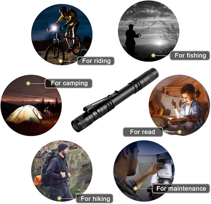 Pen Flashlight,10PCS Led Pen Light Flashlights with Clip,500 Lumen Mini Flashlight Medical Penlight