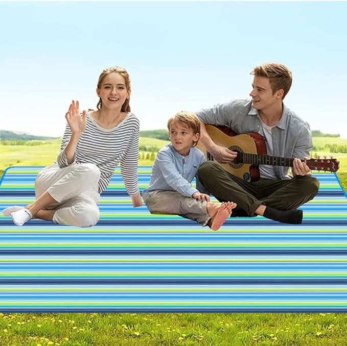 Lchkrep Picnic Blanket Beach Blankets 80"x60", Large Sandproof Waterproof Camping Portable Travel Blanket Play Mat for Outdoor Indoor Family Beach Park Grass,Hiking, Music Festiva