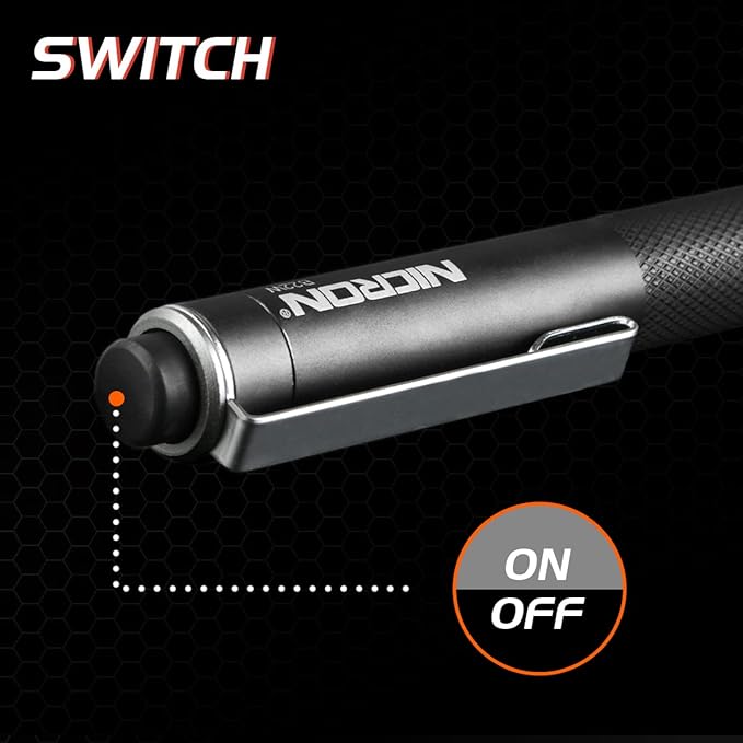 NICRON B22W LED Pocket Pen Light, Small, Compact, Portable, Zoomable Flashlight with Clip for nspection, Camping, Outdoor, Everyday Use