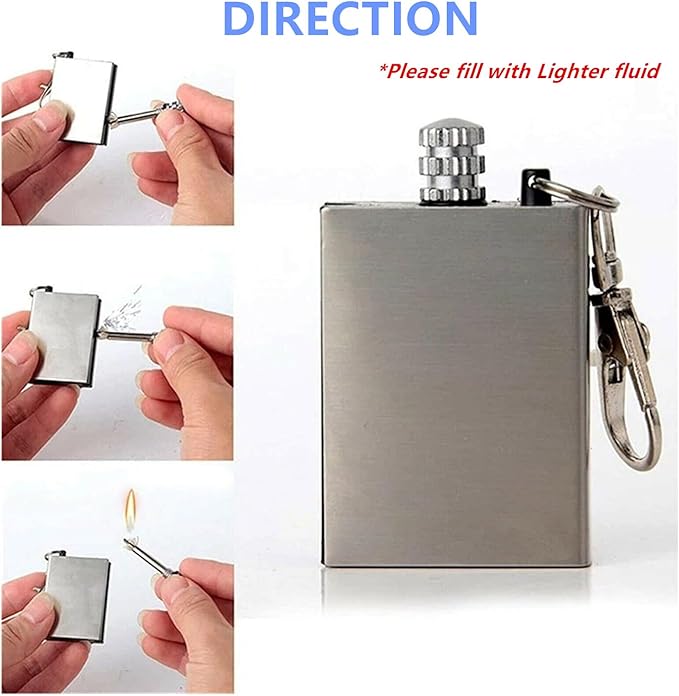 10 Pcs of Emergency Survival Camping Fire Starter Set, Forever Lighter, Flint Metal Match, Waterproof Keychain Permanent Match, Unlimited Waterproof Stick