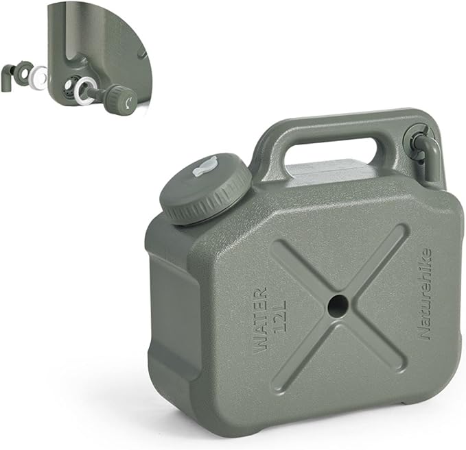 Naturehike Camping Water Container, 3.17/5.28 Gallon Portable Water Container with Spigot, Water Tank, Portable Emergency Water Storage Camp Water Jug for Camping, Hiking
