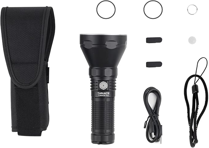ThruNite Catapult Pro Rechargeable Flashlight, SFT70 LED, 1005 Meters Throw, 2713 High Lumens Bright Searchlight, Long Beam Distance Spotlight for Hiking, Camping, and Hunting - CW