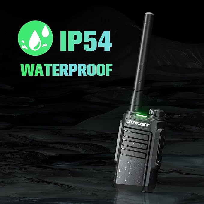 MP31 GMRS Walkie Talkies Handheld Two Way Radio, GMRS Repeater Capable, Waterproof Rechargeable Walkie Talkies with 2-in-1 Type-C Charging Cable&USBCharging Station(4 Pack)