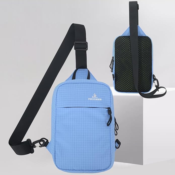 Peicees Small Sling Bag for Women Men Trendy Casual Phone Chest Bag Waterproof Crossbody Daypack