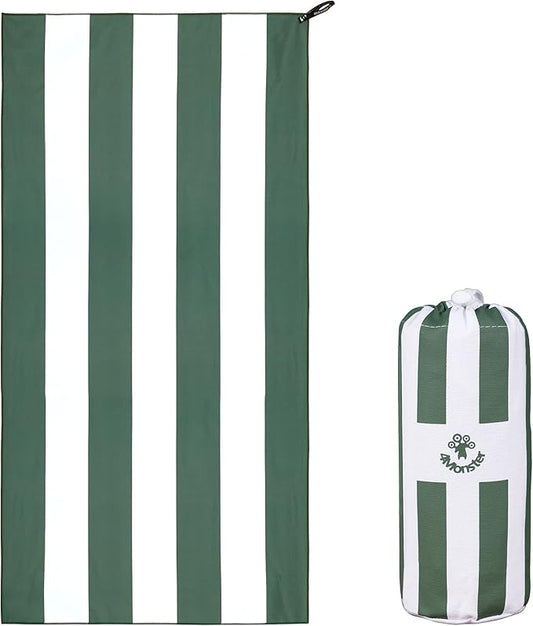 4Monster Microfiber Beach Towel Quick Dry,Super Absorbent Lightweight Travel Towel for Swimmers, Sand Free Camping Towel, Beach Towels for Pool, Swim, Water Sports,Yoga,Gym,Backpacking