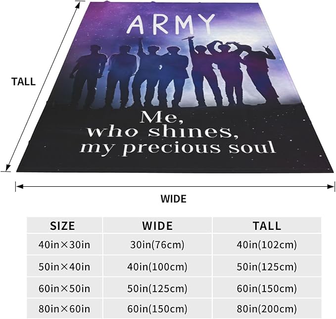Blanket 50"X60" Soft and Comfortable Warm Fleece Throw Full Picture of Idol Group Blankets Yoga Blankets Beach Blanket Picnic Blankets for Dorm Room Decor Sofa Bed Camping Travel All Season