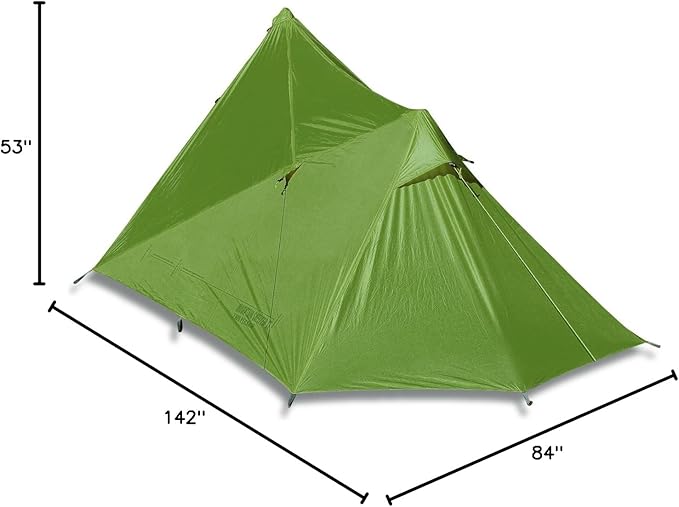 Mountainsmith Lightweight Shelter, 2-Person 3 Season Rain Fly Tent Tarp, 12x7FT Shelter Canopy for Outdoor Backpacking, Hiking, Pinon Green