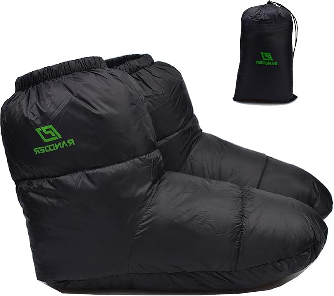 Down Booties Warm Socks Ultralight Sleeping Sock for Camping, Backpacking - Camp Sleeping Bag Tent Down Foot Warmer for Men & Women