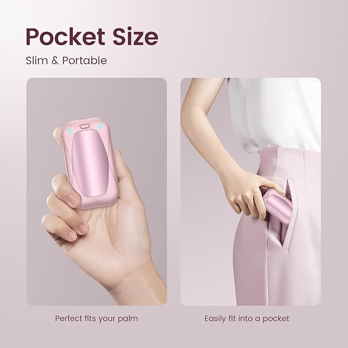 Hand Warmers Rechargeable, 2 Pack Magnetic Electric Hand Warmers, 6000mah Max 12Hrs Quick Charge Portable Hand Warmer, Great Gift for Christmas, Raynauds, Outdoors, Hunting, Golf, Camping