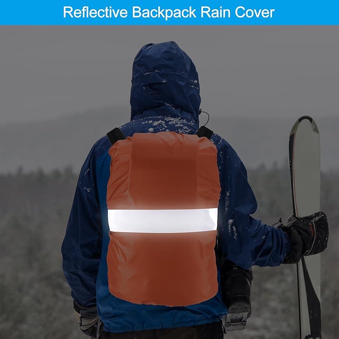 PATIKIL Waterproof Backpack Rain Cover, Non-Slip Backpack Cover with Reflective Strap Stay Dry for Hiking, Camping, Hunting
