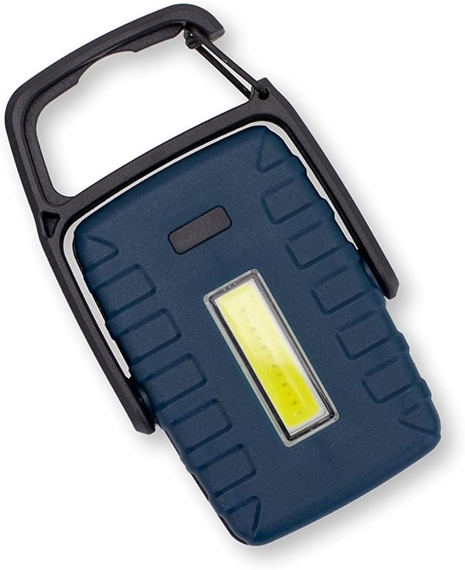 Carson COB White and Red LED Compact and Lightweight Flashlight with Hook and Stand with 4 Lighting Modes - Great Portable Light for Camping, Hiking and Travel (KL-20)