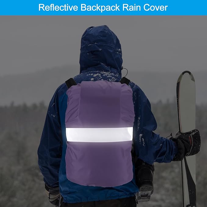 PATIKIL Waterproof Backpack Rain Cover, Non-Slip Backpack Cover with Reflective Strap Stay Dry for Hiking, Camping, Hunting