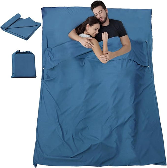 Sleeping Bag Liner - Lightweight, Compact & Portable Adult Sleeping Bag Liner,Lightweight Travel Sheet for Hotels & Traveling, Suitable for All Seasons, Camping, Backpacking, Hiking