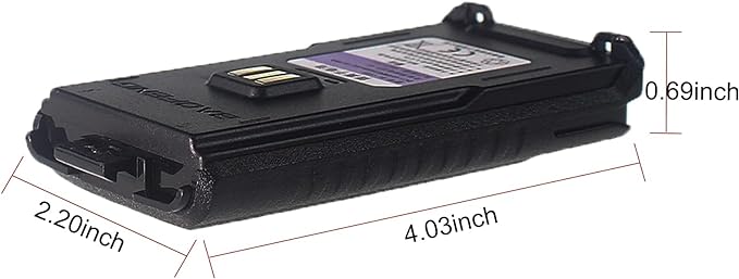 BAOFENG 2 Pack UV-5RM Battery 2500mAh Enlarge Capacity for UV-5RH Two Way Radio USB-C Charging 7.4V BL-5RH Li-ion Battery Replacement GM-5RH Walkie Talkie Accessories