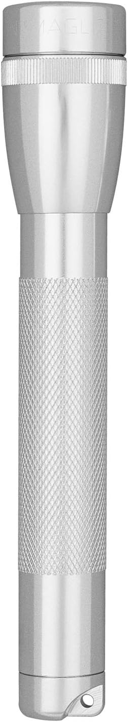 Maglite Mini Incandescent 2-Cell AA Flashlight with Holster, Silver