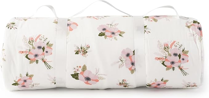 Bunnikins & Clover Toddler Nap Mat with Removable Pillow, Nap Mats for Preschool, Easy Clean Toddler Nap Pad for Kindergarten, Kids Sleeping Bag for Travel Camping