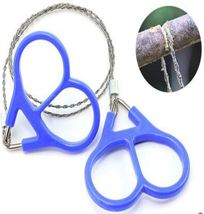 1 Pair Survival Saw Wire Saws Universal Saw Camping Saw, Commando Wire Saw Bulk,Ideal for Survival Kits