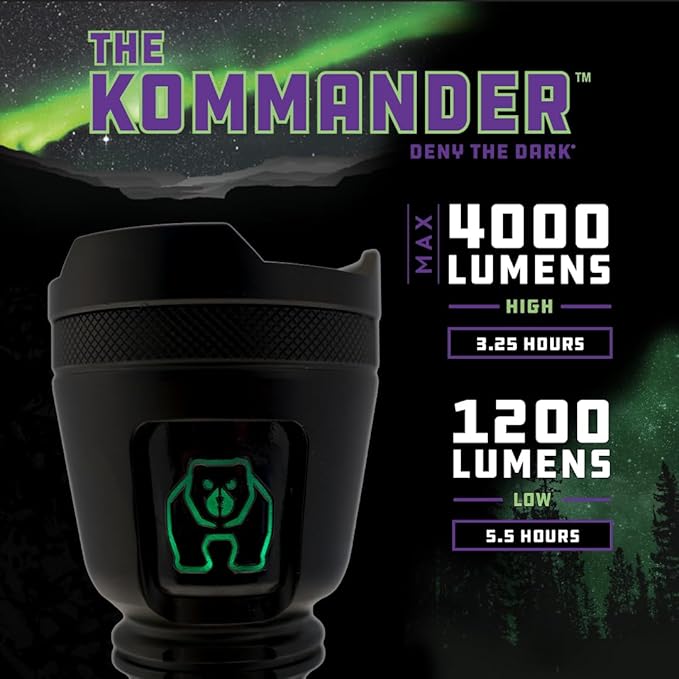 LitezAll 23030 Kodiak Kommander‚ 4000 Lumen Flashlight