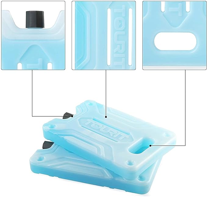TOURIT Ice Pack for Lunch Box-8.75” x 5.5”-Reusable Long Lasting for Lunch and Cooler Bag-Camping, Beach, Picnics, Fishing and More