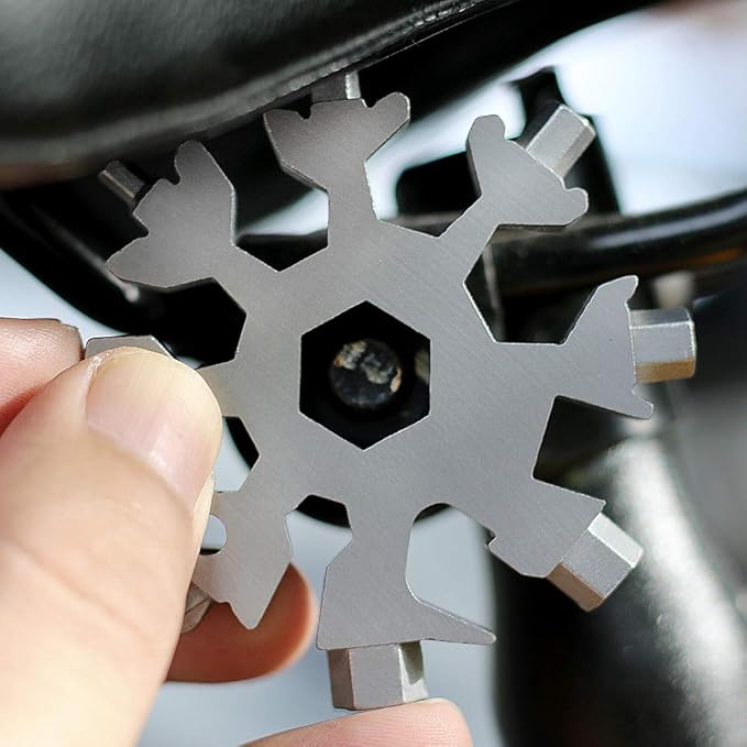 18-in-1 Snowflake Multi-Tool Screwdriver, Stainless Steel 18-1 Multitool Snow Tool (Aurora)