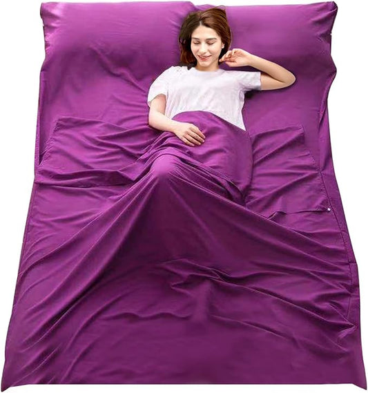 Sleeping Bag Liner Camping Travel Home Bed Sheet Lightweight Breathable Hotel Compact Sacks