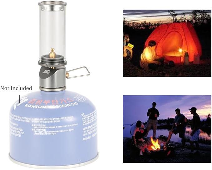 LIXADA Lamp Light Butane Gas Light Lantern Outdoor Use Only for Camping Picnic Self-Driving (Gas Light Lantern)