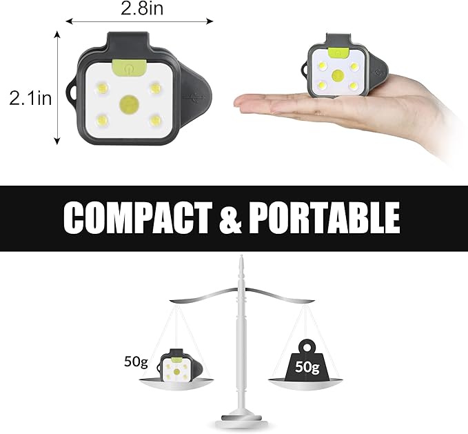 EGUKU Running Light, 2Pack Clip On Running Lights for Runners at Night 4 Light Modes USB Rechargeable LED Lights Wearable Small Lightweight Jogging Lights for Outdoor Running Jogger Patent Pending