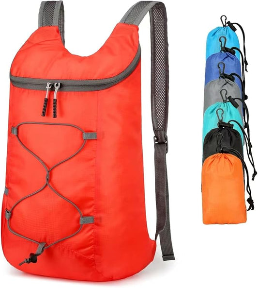 16L Hiking-Daypack Lightweight-Foldable Travel-Backpack Water-Resistant Camping Outdoor Packable Easy Carry-on Bag (Red)