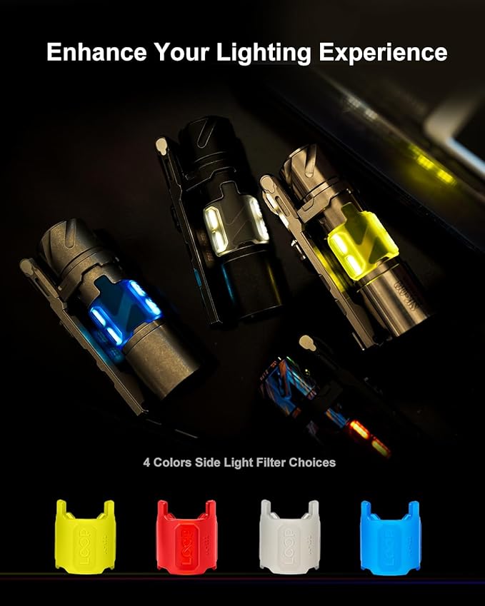 SK03 Pro AA Mini LED Flashlight, 1000 High Lumens EDC Flashlight with Magnetic Bracket, 4 Colors Filters, 10 Modes, USB C Rechargeable Pocket Flashlight for Camping, Hiking