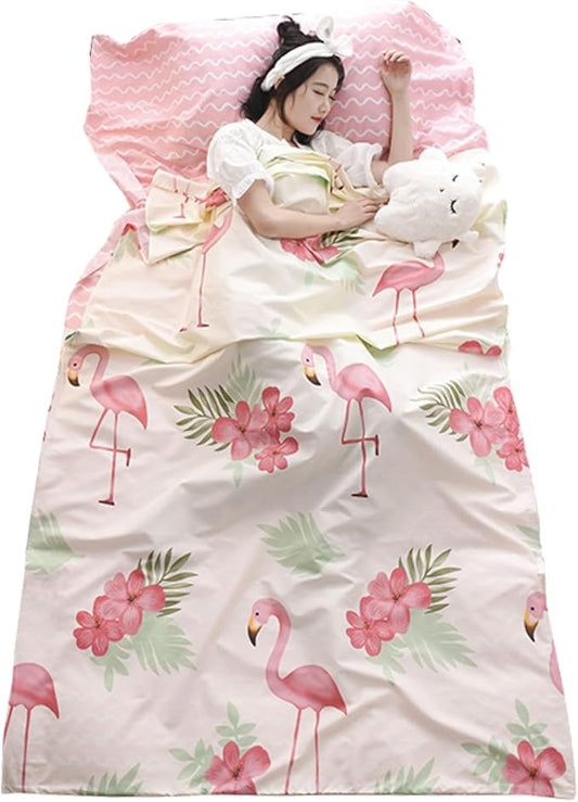 TRIWONDER Sleeping Bag Liner Cotton Camping Travel Sheet Sleep Sack Adult for Hostels Outdoor Picnic Planes Trains