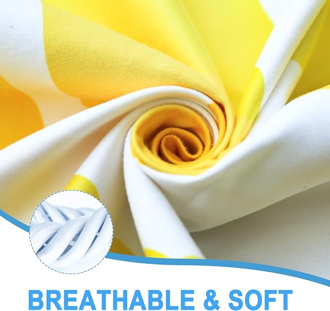Bnuitland Lemon Pattern Beach Towel (35X75 inches), Oversized Quick Drying Absorbent Sand Free, Cute Towels for Travel Swimming Pool Picnic, 88% Polyester and 12% Polyamide,Yellow