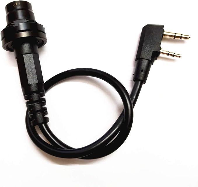 6-Pin Radio PTT Adapter Cable Compatible with Baofeng UV-5R, UV-82, etc.