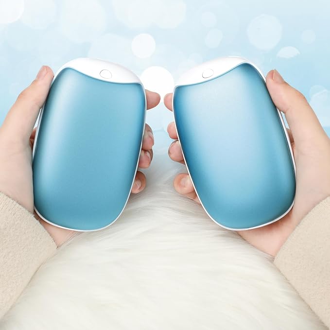 2 Pack Hand Warmers Rechargeable, 8000mAh Electric Portable Pocket Hand Warmer/Power Bank, Great for Outdoor Sports, Hunting, Golf, Camping, Warm Gifts for Women, Men