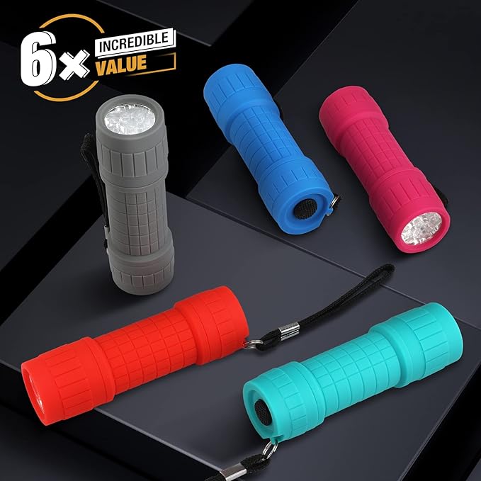EverBrite Black Light Flashlight, UV Mini Flashlight, 9-Led 395nm Detector for Pet Urine, Stains, Scorpions, 18 AAA Batteries Included