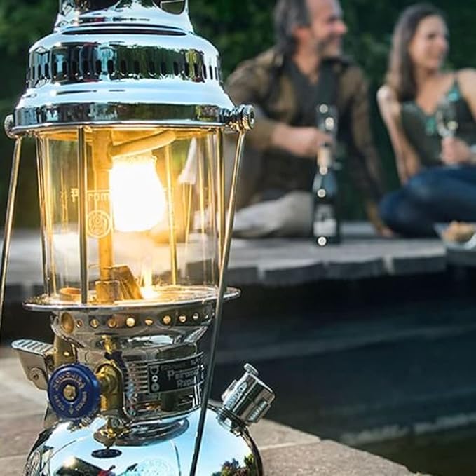 Petromax HK500 Pressurized Lantern, 500 Candlepower with 1 Quart Kerosene Tank for Home or Camping Lighting, Hand Assembled High Pressure 400 Watt Lamp