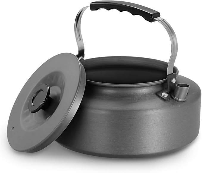 Doorslay Outdoor Camping Kettle, Aluminum Alloy Tea Kettle with Carrying Bag, Compact Lightweight Coffee Pot, 0.8L/1.1L/1.2L/1.6L Optional