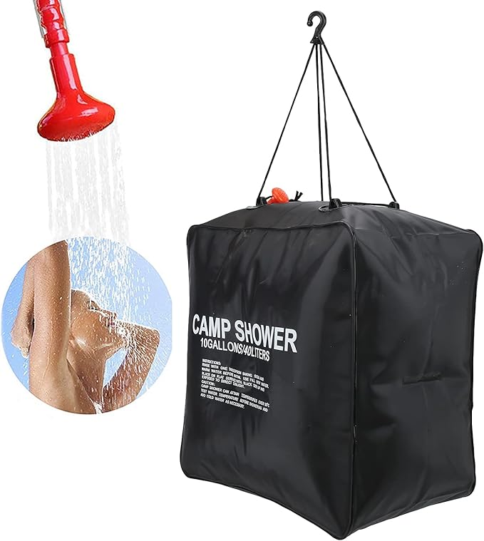 40L Water Bag Solar Heated, Solar Heating 40L Solar Shower Bag for Camping for Outdoor