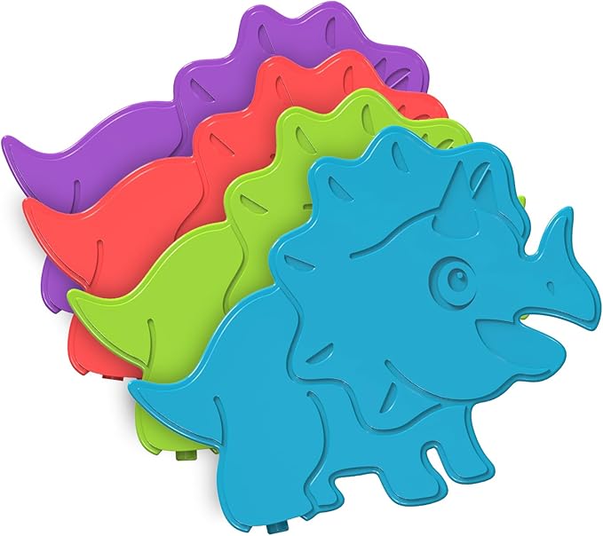 HiYZ Dinosaur Ice Packs for Lunch Boxes - Reusable Kids Ice Packs - Quick Freeze, Space Saving, Long-Lasting Cooler for Lunch Box, Thin Ice Packs Ideal for Travel, Picnics, and School