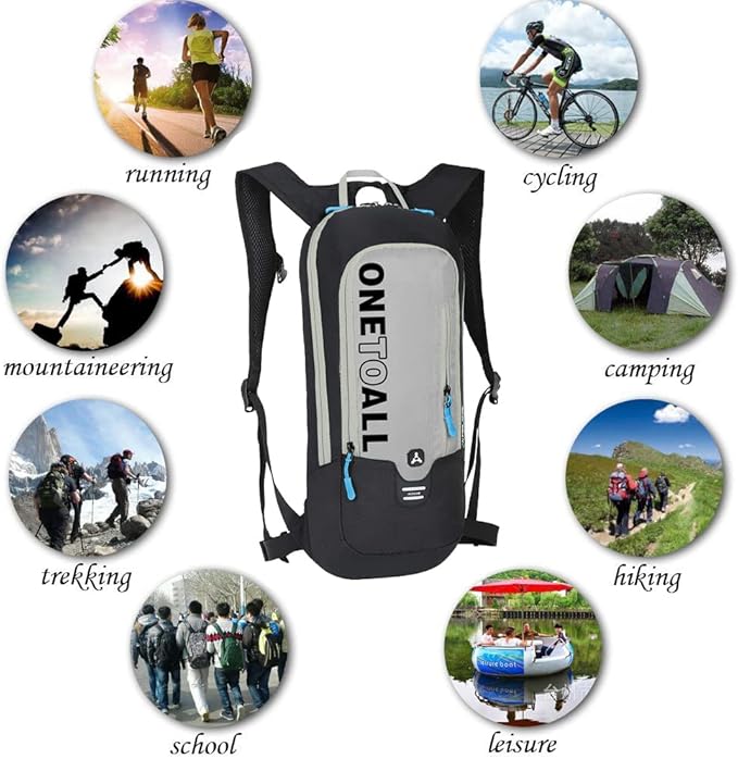 LOCAL LION Running Backpack for Men & Women, Lightweight Hydration Backpack 6L, Bike Rucksack Breathable for Biking Travelling Hiking