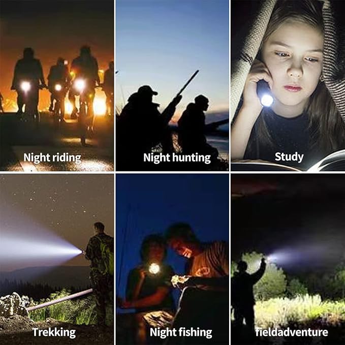 High Lumens Rechargeable Tactical Flashlights,Super Bright 100000 Lumen Flashlight, COB Work Light,3 Modes Zoomable Emergency Camping Led Flashlights.
