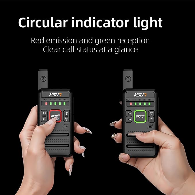 M10 Walkie Talkies with Long Range Signal, NOAA Weather, 3300mAh Battery Rechargeable, 16 Preset Channels Flash Replication Frequency, Tpye-C Charging Cable for Adults (Black 2 Pack)