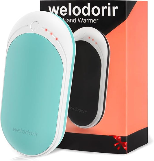 Hand Warmers USB Rechargeable 5200 mAh 1 Pack Electric Portable Reusable Pocket Power Bank Double-Sided Heaters for Heat Therapy Great, Raynauds, Hunting, Golf, Camping, Women Mens Winter Gifts