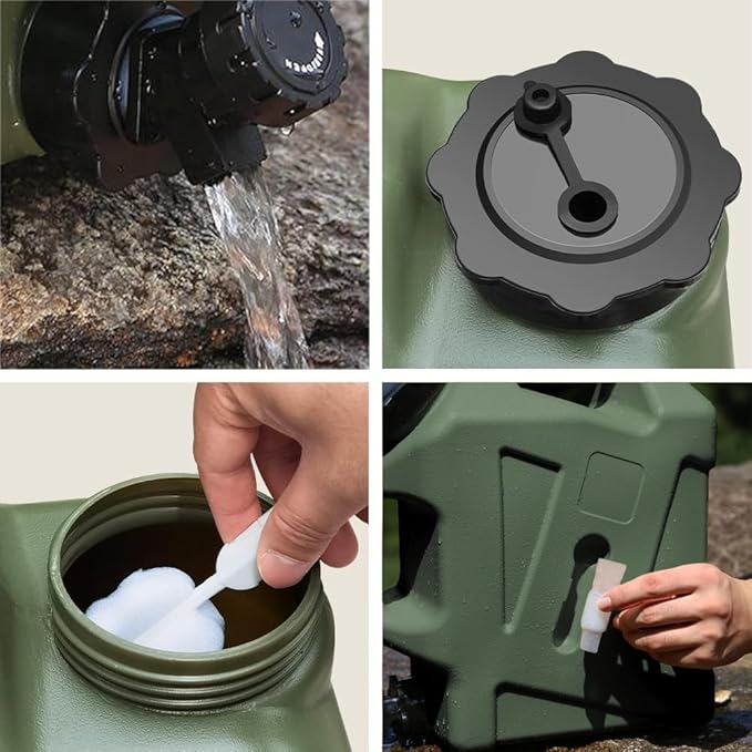 3.2 Gallon Water Storage Containers BPA Free for Camping, Large Capacity Water Tank with Spigot, Portable Emergency Water Storage for Outdoor Camping & Survival Kit