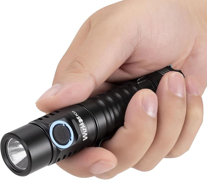 Wurkkos FC11 USB C Rechargeable Flashlights Maximum Output 1300Lumen, Compact EDC Flashlights with High 90CRI LED, IP67 Waterproof Magnetic Tail Cap Design for Dog Walking Emergency(Red-4000K)