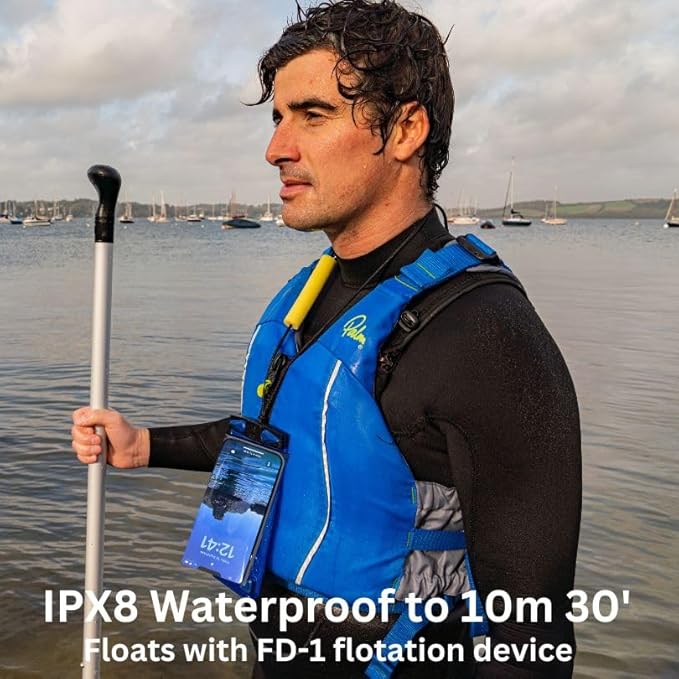 Aquapac Waterproof Phone Case, Small, Lime Green, Lanyard, iPhone and Android, Made in The UK, Hiking, Mountain Biking, Running Accessory, Travel Essential, 5 Year Warranty. IPX8 Certified to 30 ft.