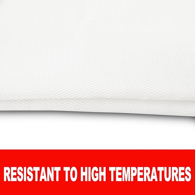 Fire Blanket (39" x 39") Fiberglass Emergency Fireproof Gear, Flame Retardant Protection for Home and Kitchen with Hook and Gloves.