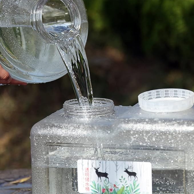 Water Storage Containers, Camping Water Container, Portable Water Tank with Faucet Camping Bucket with Tap Water Jug with Spigot BPA Free Emergency Water Storage for Outdoor Camping Hiking
