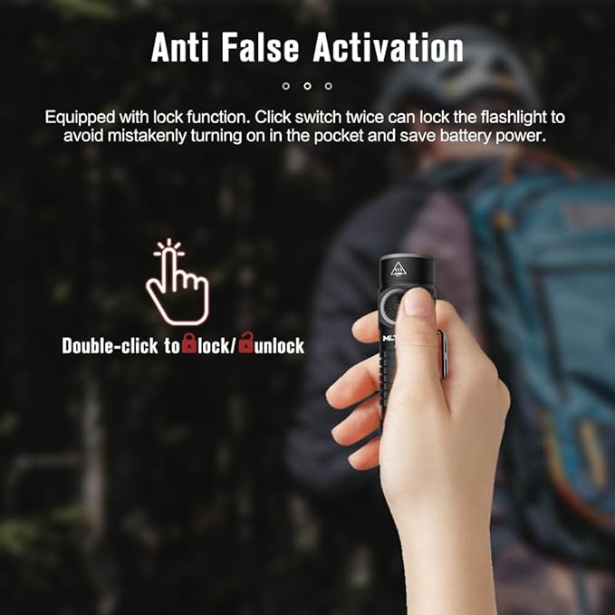 Mini Flashlight with Magnet, Rechargeable Pocket Light Compact High Lumens Handheld Light, E4 Flashlight 7 Modes 1100 Lumens for Outdoor, Hiking, Walking
